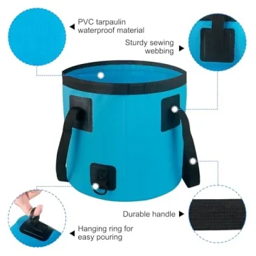 5 Gallon Collapsible Bucket for Camping and Beach