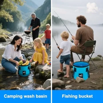 5 Gallon Collapsible Bucket for Camping and Beach