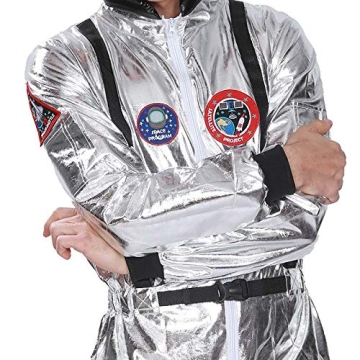 Men's Silver Astronaut Costume - EraSpooky Small Size