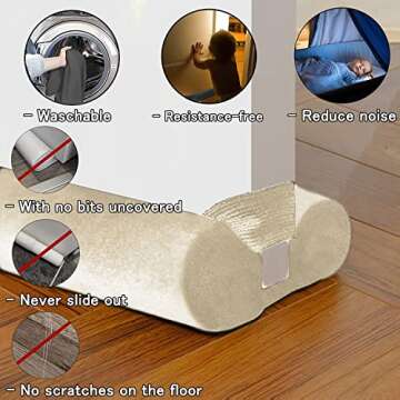 BKSAI Door Draft Stopper - Noise & Draft Excluder