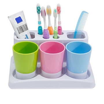 Eslite Kids' Toothbrush & Toothpaste Holder - Durable Bathroom Organizer