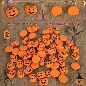 SYWHXY 60 Pcs Halloween Mini Resin Pumpkins for Crafts