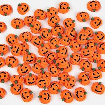 SYWHXY 60 Pcs Halloween Mini Resin Pumpkins for Crafts