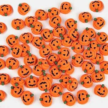 SYWHXY 60 Pcs Halloween Mini Resin Pumpkins for Crafts