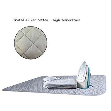 HOMILA Magnetic Ironing Mat-Tabletop Ironing Board/Ironing pad-Heat Resistant & Quilted, Easy Iron Pad on Washer/Dryer/Table Top/Countertop-Ironing Board Alternative Pad (33 x 18 Inches)