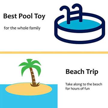 4E's Novelty Summer Pool Party Favors Set (12 of Each) Mini Beach Balls 12'' & Kids Sunglasses UV Protection - Beach Pool Birthday Party Supplies Bulk Toys for Kids Boys & Girls, Outdoor Water Fun