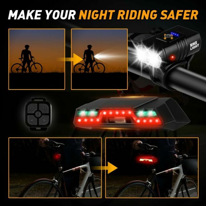 Bike Tail Light & Headlight Set - 7 Modes & 1000lm