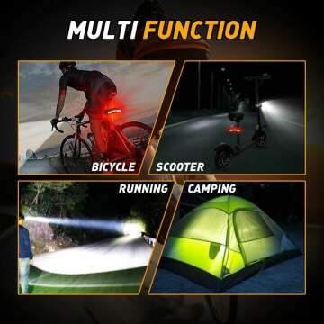 Bike Tail Light & Headlight Set - 7 Modes & 1000lm