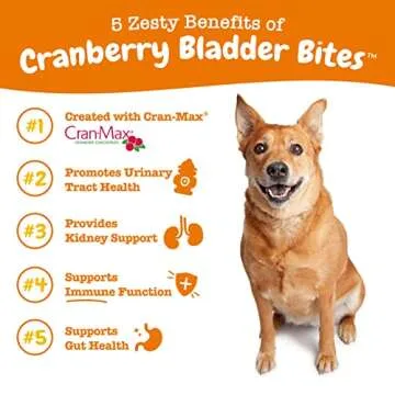 Zesty Paws Cranberry Supplement for Dogs - Bladder Control for Dogs - Urinary Tract Support - Cranbe...