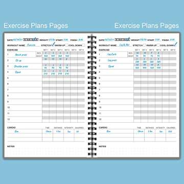 Fitness Planner for Women & Men - A5 Workout Log Book/Exercise Workout Log to Track Weight Loss, GYM...