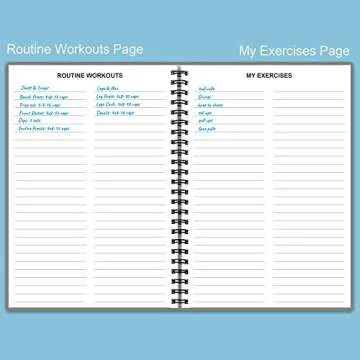 Fitness Planner for Women & Men - A5 Workout Log Book/Exercise Workout Log to Track Weight Loss, GYM, Bodybuilding Progress - Daily Health & Wellness Workout Journals, 5.8X8.25 In Workout Book