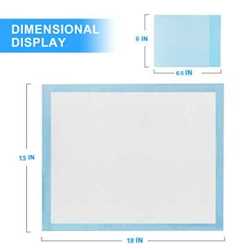 Zdolmy 100 Pack Baby Disposable Changing Pads, Disposable Underpads Waterproof Diaper Changing Pad, ...