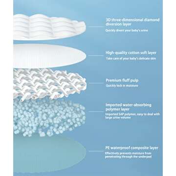 Zdolmy 100 Pack Baby Disposable Changing Pads, Disposable Underpads Waterproof Diaper Changing Pad, Super Soft, Ultra Absorbent & Waterproof, Breathable Underpads Bed Table Protector Mat