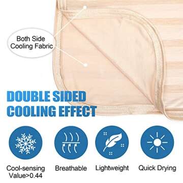 Ailemei Direct Cooling Blanket for Hot Sleepers, Double Sided Cold Effect,Queen Size Lightweight Bre...