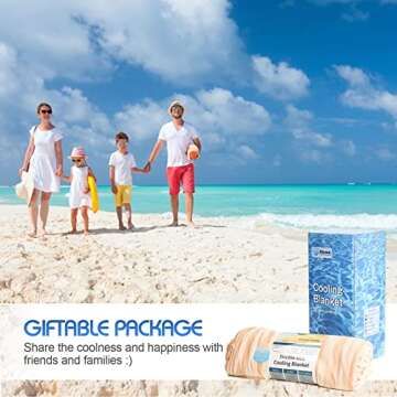 Ailemei Direct Cooling Blanket for Hot Sleepers, Double Sided Cold Effect,Queen Size Lightweight Breathable Summer Large Big Blankets for Bed, Transfer Heat to Keep Body Cool Night Sweats, 90"x90"