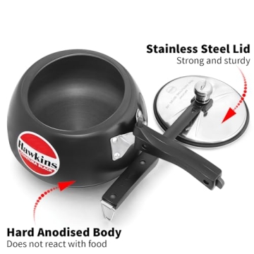 Hawkins CB15 Hard Anodized Pressure Cooker 1.5L
