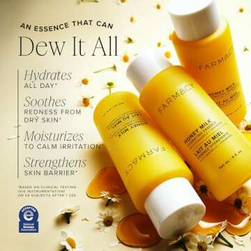 Farmacy Hydrating Essence - Hydrating Honey Milk Toner + Facial Essence to Soothe, Moisturize and St...