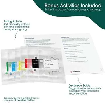 Vintage Dementia Puzzles for Seniors - Color Coded & Engaging