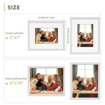 HappyHapi 8x10 Picture Frame Set - Display Your Memories