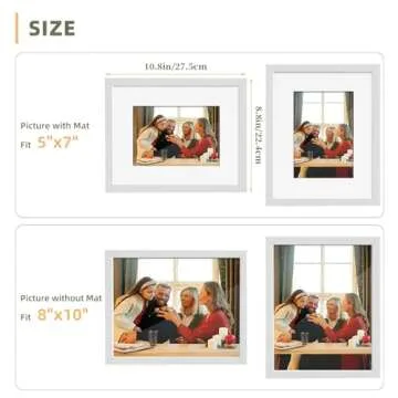 HappyHapi 8x10 Picture Frame Set - Display Your Memories