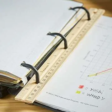 Durable Fiskars 12 Inch Wooden Ruler for Students and Artists