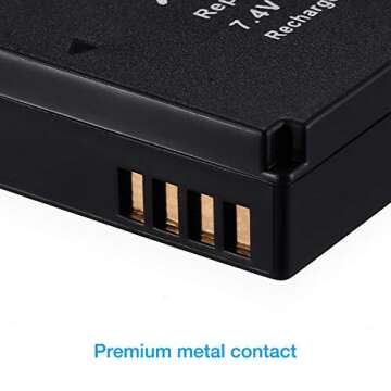 Powerextra 2 Pack Replacment Compatible with LP-E12 Battery and Charger for SX70 HS Rebel SL1 M M2 M10 M50 M100 Mirrorless Digital Cameras