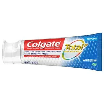 Colgate Total Whitening Toothpaste Gel Fresh Mint 3.3 Oz