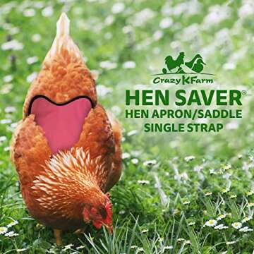 Hen Saver Single Strap Chicken Apron/Saddle, X-Large, Awareness Pink