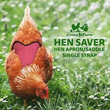 Hen Saver Single Strap Chicken Apron/Saddle, X-Large, Awareness Pink
