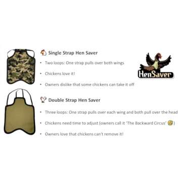 Hen Saver Single Strap Chicken Apron/Saddle, X-Large, Awareness Pink