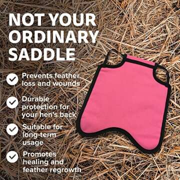 Hen Saver Single Strap Chicken Apron/Saddle, X-Large, Awareness Pink