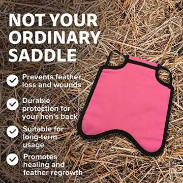 Hen Saver Single Strap Chicken Apron/Saddle, X-Large, Awareness Pink