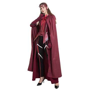 LOKI Helmet Wanda Maximoff Costume Adult Cosplay Bodysuit Halloween Scarlet Wanda Witch Jumpsuit Costume Outfit