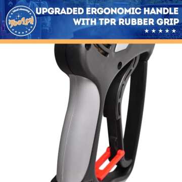 TOOLCY Pressure Washer Short Gun, Commercial 5000 PSI / 10.5 GPM with Nozzle Tips, 3/8" Swivel USA-NPT Thread x Quick Socket, Sturdy Design for Gas Power Washer