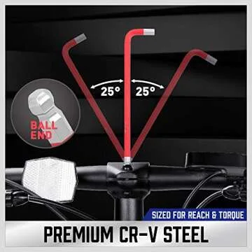 HORUSDY 37PCS Hex Key Allen Wrench Set, SAE & Metric Star Long Arm Ball End Hex Key Set, Industrial Grade Allen Wrench Set with Another Torque Handle