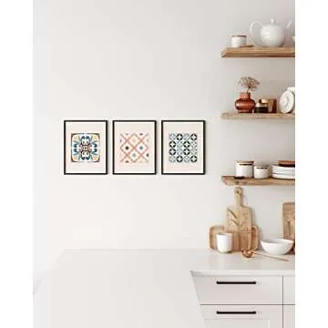 HAUS AND HUES Mandala Wall Art - Set of 3 Mexican Tate Art