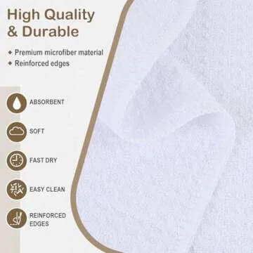 SINLAND Kitchen Towels Premium Sublimation Blank Towels Fast Drying Tea Towel Polyester Dish Towels for Drying Dishes 16 Inch X 24 Inch 10 Pack White