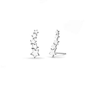 Boma Sterling Silver Star Ear Crawlers - Elegant & Hypoallergenic