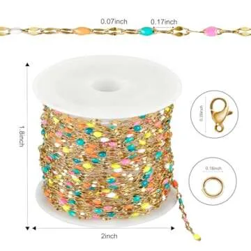 Kyutong Gold Plated Chain Set for Easy DIY Jewelry Making