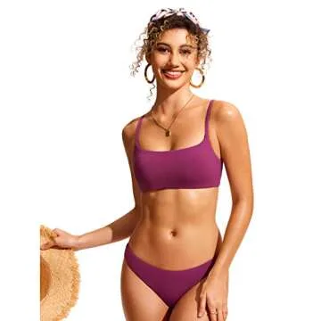 CRZ YOGA Women’s Adjustable Bikini Top for Swim
