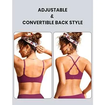 CRZ YOGA Women’s Adjustable Bikini Top for Swim