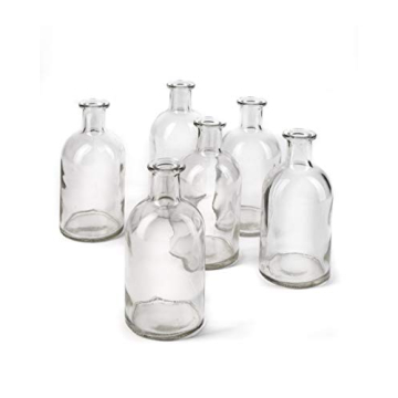 Serene Spaces Living (6 Pack) Bud Vases for Apothecary Jars, Decorative Glass Bottles, Wedding Recep...