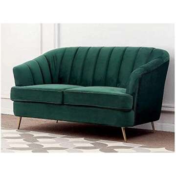 Bikani Golden Sofa Legs Round Solid Metal Furniture Legs Sofa Replacement Legs Perfect for Mid-Century Modern/Great IKEA hack for Sofa, Couch, Bed, Coffee Table (Golden Color, 5 Inches,Set of 4)