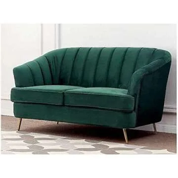 Bikani Golden Sofa Legs Round Solid Metal Furniture Legs Sofa Replacement Legs Perfect for Mid-Century Modern/Great IKEA hack for Sofa, Couch, Bed, Coffee Table (Golden Color, 5 Inches,Set of 4)