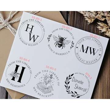 Personalized Book Stamp Embosser – Custom Library Stamp for Book Lovers, Unique Gift for Readers, ...