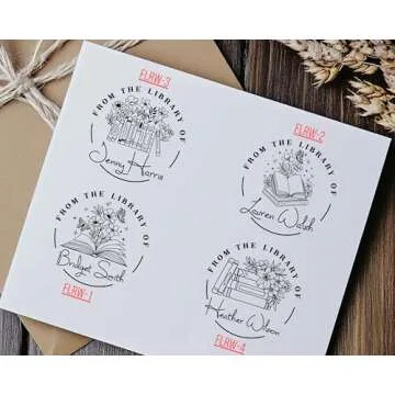 Personalized Book Stamp Embosser Custom Library Gift