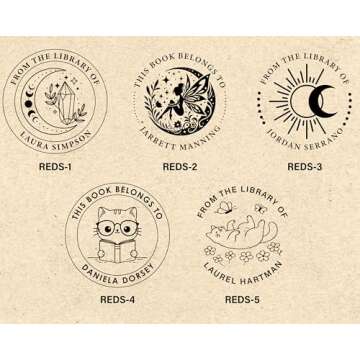 Personalized Book Stamp Embosser – Custom Library Stamp for Book Lovers, Unique Gift for Readers, Teachers & Home Library Name Stamp