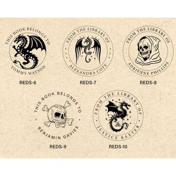 Personalized Book Stamp Embosser – Custom Library Stamp for Book Lovers, Unique Gift for Readers, Teachers & Home Library Name Stamp