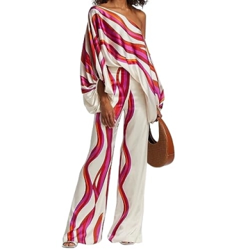 Stylish REASERAL Women's Fall Loose 2 Piece Off Shoulder Outfits