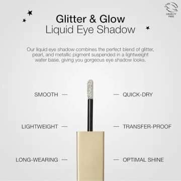 Stila Magnificent Metals Glitter and Glow Liquid Eye Shadow | Long Lasting Sparkle, Quick-Drying Eye Makeup | Lightweight Water Base | Wanderlust